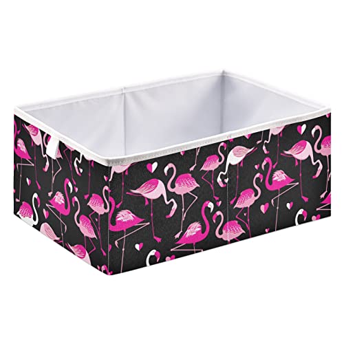 Кутия за съхранение на розови кубчета с фламинго, Сгъваеми Кубчета за съхранение, Водоустойчив кош за играчки, органайзер за