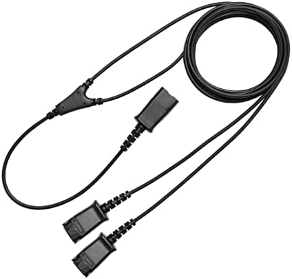 Адаптер Y-Сплитер Y-Тренировъчен кабел с ключ, който е Съвместим със слушалки Plantronics QD за учебни цели