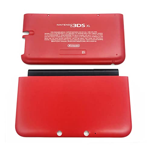 Нов за 3DS XL Подмяна на горната и Долната част на корпуса Червен цвят, за преносима игрова конзола Nintendo 3DSXL 3DSLL, Външна Предна панел A/E, Корпус, Горната част на Долната ч
