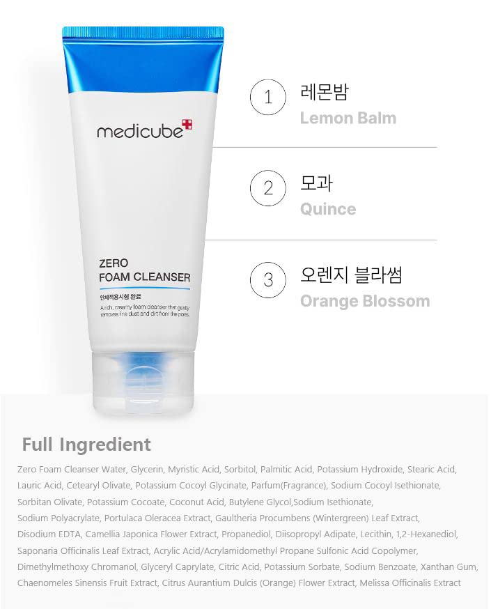 Medicube #MG Zero Foam Cleanser 120 г-Почистване съставки от естествен произход и естествена салицилова киселина осигуряват дълбоко почистване на кожата, без раздразнения