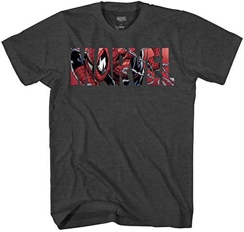 Мъжка тениска с Графично изображение на Човека-паяк с логото на Marvel За Възрастни