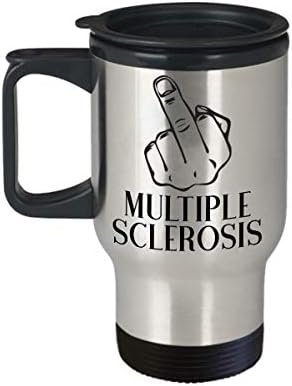 Забавен Подарък от Множествена Склероза за MS Информираност Подарък за MS Войн Дяволите Множествена Склероза Пътна Чаша Чаена