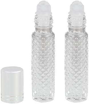 UUYYEO 6 бр 10 мл Прозрачни Стъклени Флакони-ролки за Етерични масла Празни Флакони-ролки за спиртни напитки