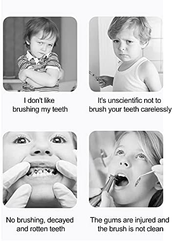 Kusou for 360 ° цялостно Почистване на детска четка за зъби U-Образна форма, Грижа за зъбите, Феята на планк, Зъбни