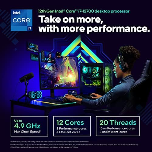 Процесор Intel Core i7-12700 Alder Lake CPU LGA 1700 2,1 Ghz И 12-Ядрен 65 W 25 MB Кеш-памет Настолен процесор