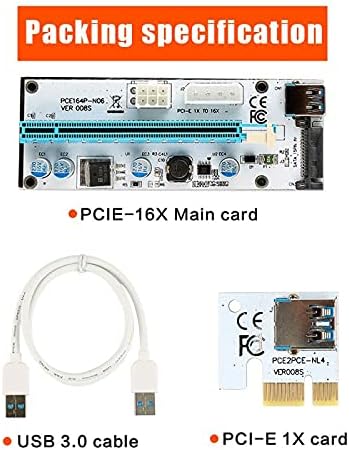 Съединители версия 008S USB 3.0 PCI-E Express от 1x до 16x Удължител Странично Card Адаптер SATA захранващ Кабел висока