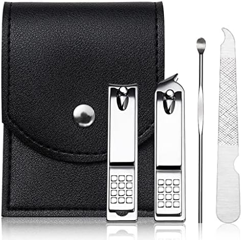 n/a 4 бр. Маникюр нокторезачки Нож за Педикюр Пътен Хигиенни комплект за нокти от неръждаема стомана (Цвят: черен, размер: