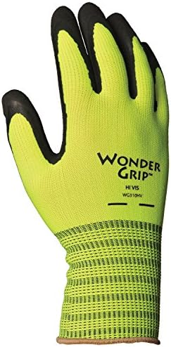 Работни ръкавици Wonder Grip WG310HVM от ултра силна безпроблемна фланелка с двойно покритие на дланта и черен