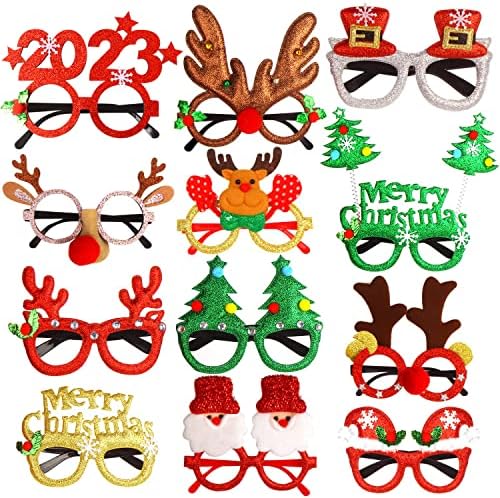 CCINEE Коледни Рамки за Очила, за Празнуване Щастлива Нова Година, Празничен Костюм, Аксесоари за Очила, Украса за Коледното
