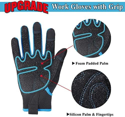 Работни ръкавици HANDLANDY Grip за жени и мъже, Предпазни Работни Ръкавици за Помощно стопанство, Гъвкави Механични Ръкавици