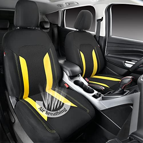 CAR PASS 3D Air Mesh- Дишащи спортни покривала за автомобилни седалки, само за предните седалки, съвместими с въздушни възглавници, универсални За автомобили, ванове, камио?