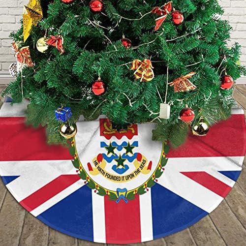 Пола за Коледната Елха, 30-48-Инчов Флаг Каймановите острови, Коледа Подложка за Коледна украса, Декорация за Празничната