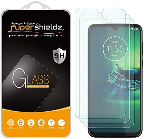(3 опаковки) Supershieldz е Предназначен за Motorola (Moto G8 Plus) Защитен слой от закалено стъкло, не се драска, без мехурчета