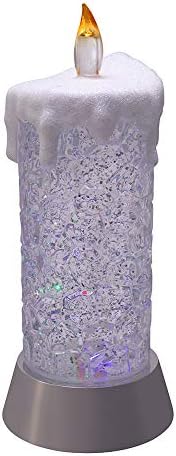 Курт С. Адлер Kurt Adler 9,25-цолови Снежните свещи, батерии, които променят цвета си, от пластмаса и желязо, Мулти