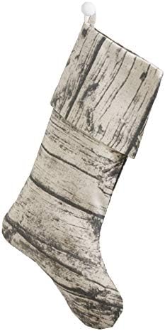 Памучен панталон за коледната елха в стил Кънтри Fennco Styles 58 x 58 инча с зърнеста шарките на Дървото - Пола от масивна