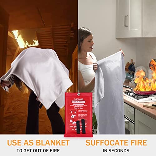 Противопожарно одеяло, Аварийно Противопожарно одеяло за дома и кухнята, Готови за Противопожарно одеяло от фибростъкло