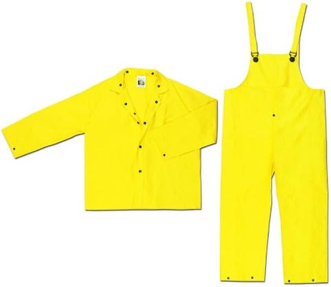 Огнезащитни костюми MCR Safety 3003XL Wizard от PVC/найлон 3-Peice, Жълто, X-Large