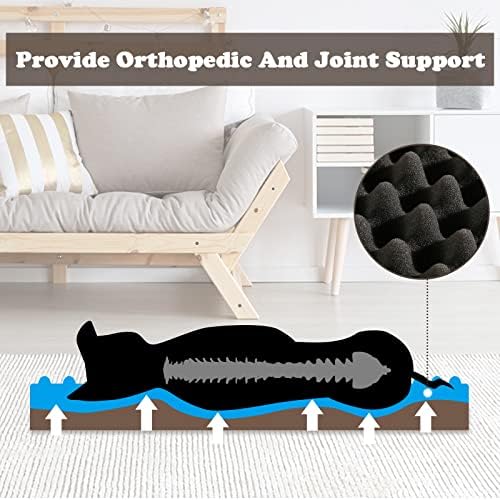 Голямо легло за кучета JOLLYVOGUE, Големи Ортопедични Легла за Кучета с Подвижен Миещ се Калъф, Пенопластовый Подложка за домашни