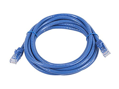 Пач-кабел Monoprice - 109808 Flexboot Cat6 Ethernet - Мрежов интернет-кабел - RJ-45, Блокирани, 550 Mhz, UTP, Чисти гола носа и горната част на Меден проводник, 24AWG, 10 фута, Синьо