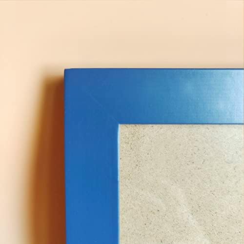 Рамки за картини KELE MODEL 6x6, синя рамка от масивна дървесина, пластмасова лента (лента трябва да се свали). Маса или Стена.Врата предна прозорци 5,5х5,5 инча.