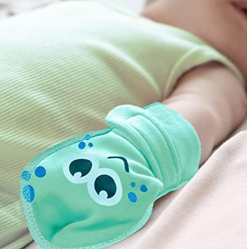 Детски ръкавици без пръсти LuxurYou, без драскотини, 0-3 м, 2 опаковки от Органичен Памук, Непромокаеми Ръкавици