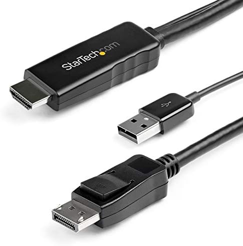 StarTech.com кабел-адаптер HDMI-DisplayPort дължина 3 м с захранван от USB - Активен конвертор HDMI 1.4 ДП