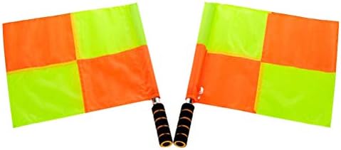 LIOOBO 2 елемента Знаме на Футболен Съдия и Спортен Мач Знамена Лайнсмена на футболна линия на Съдийското Екипировка (Жълт)