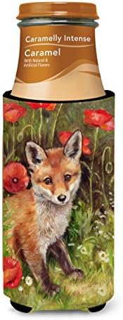Carolin's Treasures CDCO0226MUK Fox Cub от Деби Cook Ултра-Обнималка за тънки кутии, Обнималка с охлаждащ ръкав, Стираемая