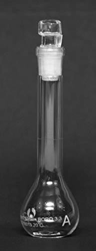 мерителна колба с обем 25 ml, клас А, Стъклена запушалка, 12 Броя в кутия