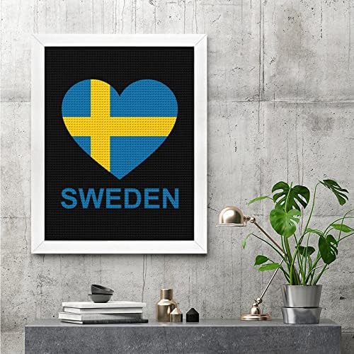 Любовта Швеция през Цялата Диамант Живопис Фигура Снимки Комплекти с Рамка, Изкуство, Занаят за Домашен интериор