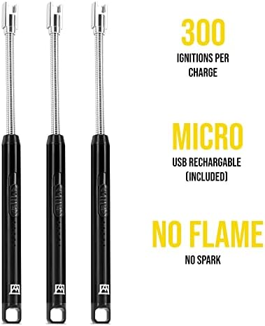 Електрическа запалка Avalanche Slim Arc с Гъвкав Гърло |Безтопливная Акумулаторна Запалка с USB за вътрешна и външна употреба | Черен