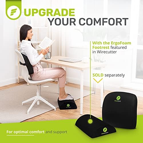 Възглавница за подкрепа на долната част на гърба ErgoFoam за столове - Висококачествена Дишаща Мрежа Опора за гърба офис