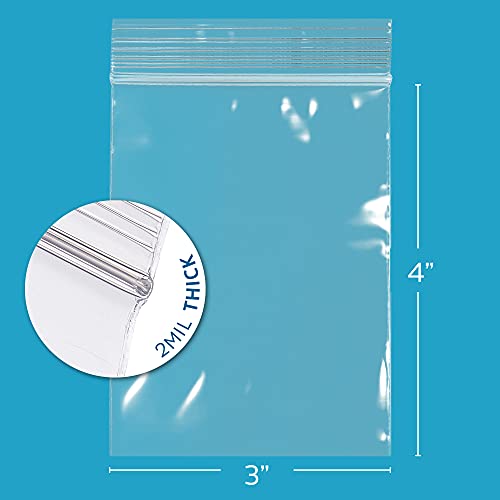 Прозрачни пластмасови повторно ЗАТВАРЯНЕ на торбички с цип - Обемна опаковка GPI от 200 здравите найлонови торбички