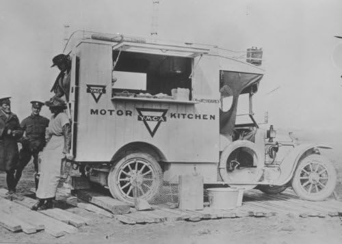 снимка началото на 1900-те години на Армията моторна кухня г-жа Хоарес YMCA Ретро Черно-бяло g7