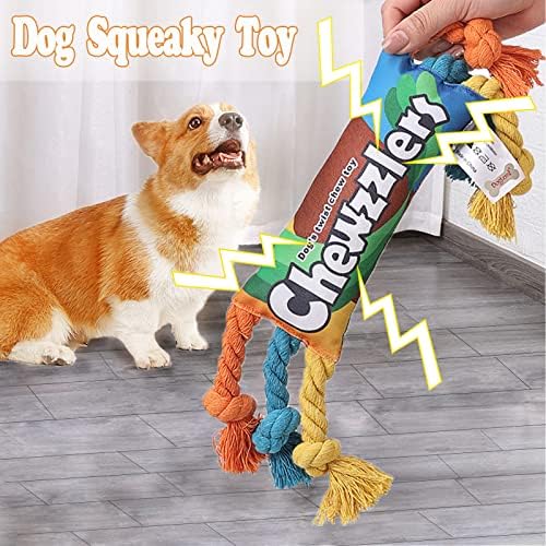 Duuclume Твърда Дъвка играчка за кучета, Интерактивна Веревочная играчка във формата на Преливащи Бонбони, Предназначена