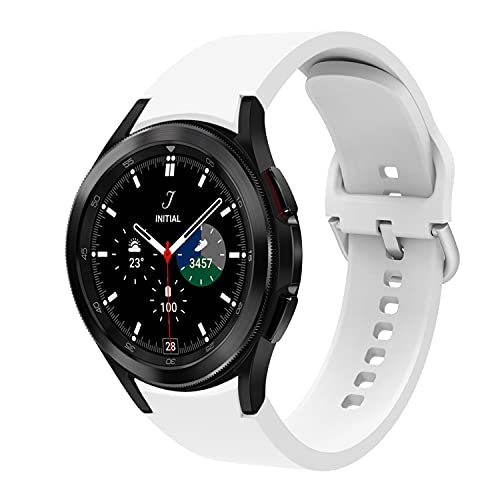 3 Опаковки, спортни ленти, съвместим с Samsung Galaxy Watch 4 40 мм/44 мм, Galaxy Watch 4 Classic 42 мм/46 мм, Мек Силикон Взаимозаменяеми Гривна, каишка за часовник, гривна за жени, мъже, черен