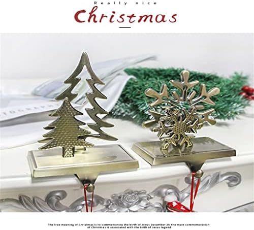 SDFGH Коледен кука за чорапи за украса на ръба на масата, Камината, Висящи Метални орнаменти, Декор (Цвят: D, Размер: Един размер)