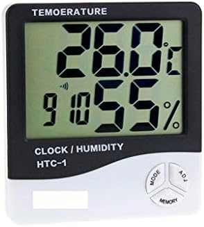 UXZDX CUJUX Термометър, Влагомер за Цифрово Измерване на Температура И Влажност Влагомер за Помещения Термометър Часовник Календар Аларма Осветление