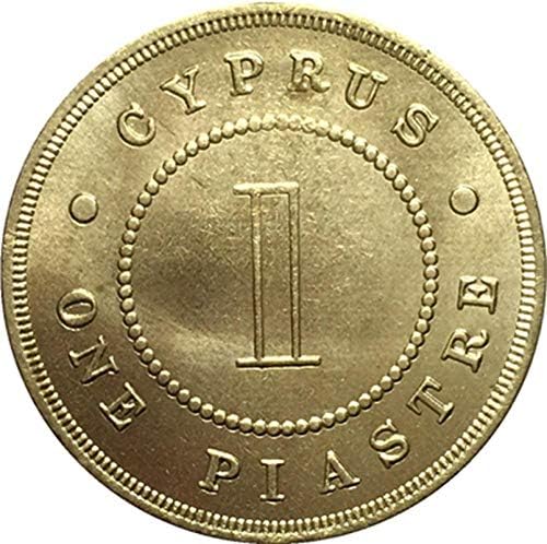 1887 Кипър Монета Криптовалюта Позлатени Изделия Реплика Възпоменателна Монета Декорация На Дома, Един Събирач На Сувенири