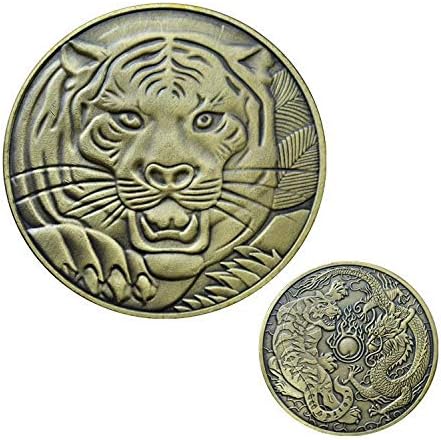 Възпоменателна Монета Битката на Тигър, Дракон Колекция от животни Художествени Занаяти, изработени Сувенирни Подаръци
