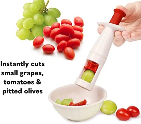 Нож за лозя Klosom за деца - Реже грозде, домати, маслини, без костилка на 4 части. Нож от неръждаема стомана,