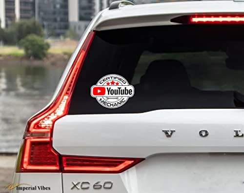 Imperial Vibes | Сертифициран Механик YouTube Забавен Стикер За Автомобил Забавен Стикер Автомобил, Камион, Бус Suv