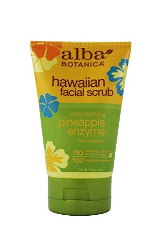 Хавайски скраб за лице Alba Botanica с Почистващ порите ензим от Ананас 4 унция (опаковка от 8 броя)8