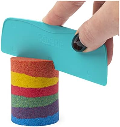 Кинетичната пясък, набор от Rainbow Mix с кинетическим пясък 3 цвята (13,5 грама) и 6 инструменти, Сензорни играчки