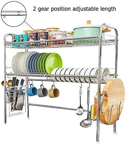 Сушилня за съдове в мивката KUYT, 2-Диференцирани Големи Сушилни за чинии, за кухненски шкафове от неръждаема