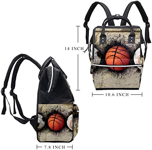 Баскетболна Топка, Вграден в Тухлена Стена, Чанта за Памперси, Раница с Торби за Преобличане за Малки Момичета, Чанта за Майките,
