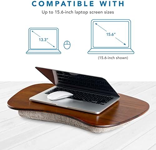 LapGear Bamboo Lap Desk - Естествен бамбук - Подходящ за лаптопи с диагонал до 17,3 инча - Стил № 91687