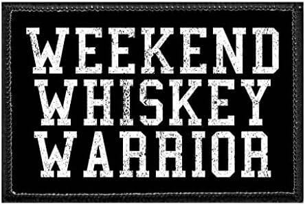 Weekend Whiskey Warrior | Планина на една кука и линия за шапки, Дънки, Жилетка, палто | 2x3 инча | с помощта