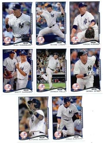 Набор от бейзболни картички ню Йорк Янкис 2014 Topps Серия 1 (12 картички)