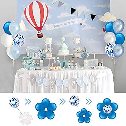 Комплект балони ETLEE Blue Confetti, 40 опаковки, 12-Инчов Латексный Балон за Рожден Ден, Сватба, Годеж, Душата